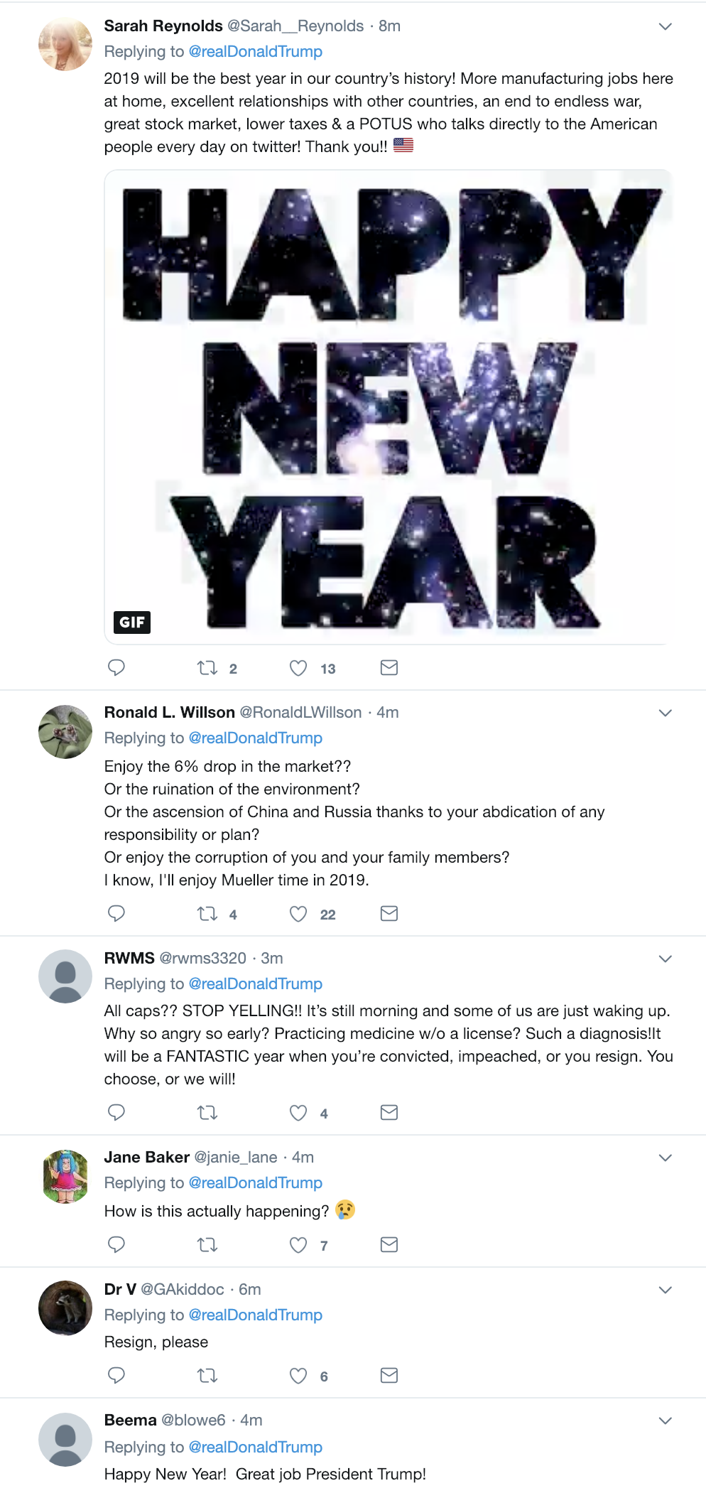 Screen-Shot-2019-01-01-at-8.16.48-AM Trump Screams Crude New Year Greeting In ALL CAPS Like An Old Drunk Corruption Domestic Policy Donald Trump Politics Top Stories 