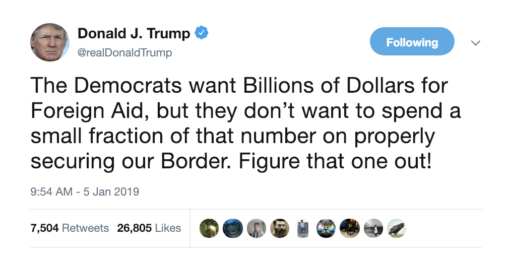 Screen-Shot-2019-01-05-at-10.31.17-AM Trump Gets Huffy Over Border Wall Funding, Embarrassment Instantly Follows Corruption Crime Donald Trump Immigration Politics Racism Refugees Top Stories 