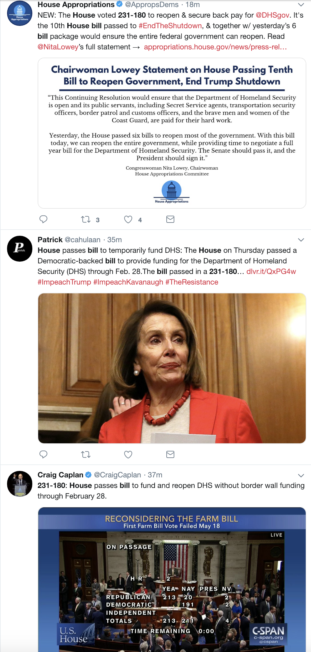 Screen-Shot-2019-01-24-at-10.42.18-AM Pelosi Passes House Bill That Bypasses Trump's Shutdown To Secure America Corruption DACA Donald Trump Immigration Politics Racism Refugees Top Stories 