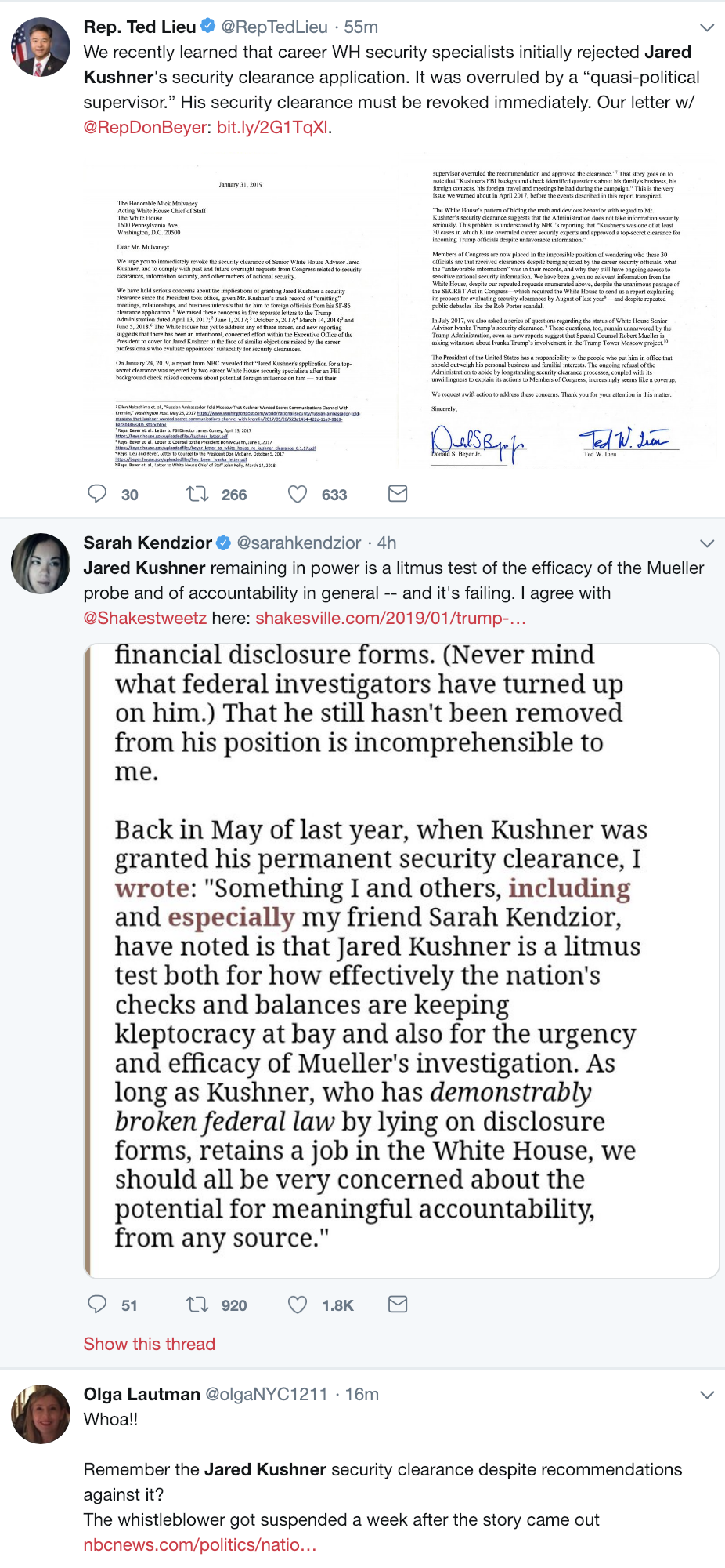 Screen-Shot-2019-01-31-at-5.04.43-PM Dems Pull Power Move To Strip Kushner Of Top Secret Security Clearance Corruption Crime Donald Trump Election 2016 Mueller Politics Robert Mueller Russia Top Stories 
