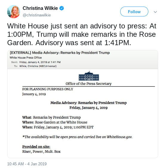 Screenshot-2019-01-04-at-5.34.13-PM White House Press Office Makes Major Typo & Gets Hammered Instantly Donald Trump Media Politics Social Media Top Stories 