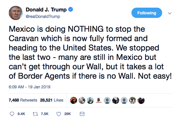 Screenshot-at-Jan-19-09-54-32 Trump Flies Into Twitter Meltdown After Hundreds Of Refugees Breach Wall Donald Trump Featured Immigration Politics Top Stories 