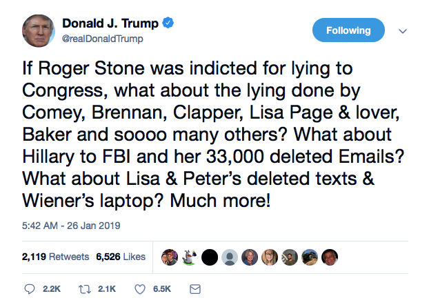 Screenshot-at-Jan-26-08-46-56 Trump Flies Off The Handle During Saturday AM Rant About Roger Stone's Arrest Donald Trump Featured Politics Social Media Top Stories 