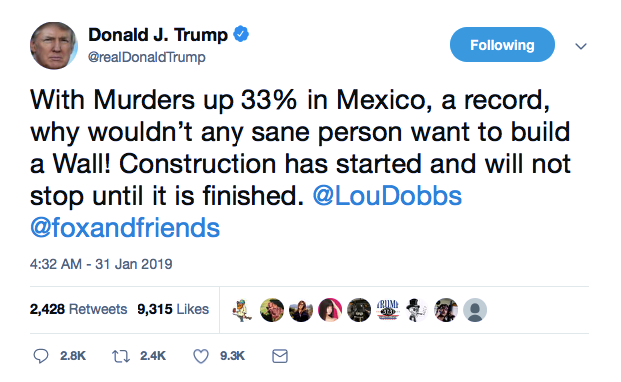 Screenshot-at-Jan-31-07-51-21 Trump Flies Awake, Runs To Twitter For 6-Tweet Tirade Like A Limp Noodle Donald Trump Featured Immigration Politics Social Media Top Stories 