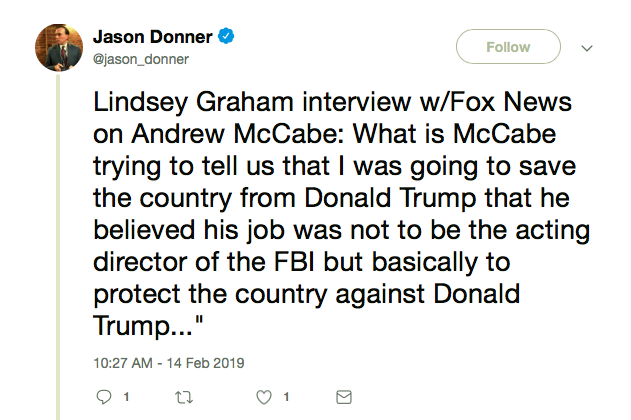 Screen-Shot-2019-02-14-at-2.07.56-PM Lindsey Graham Just Threatened Rod Rosenstein On Fox News (VIDEO) Donald Trump Featured Impeachment Politics Top Stories 