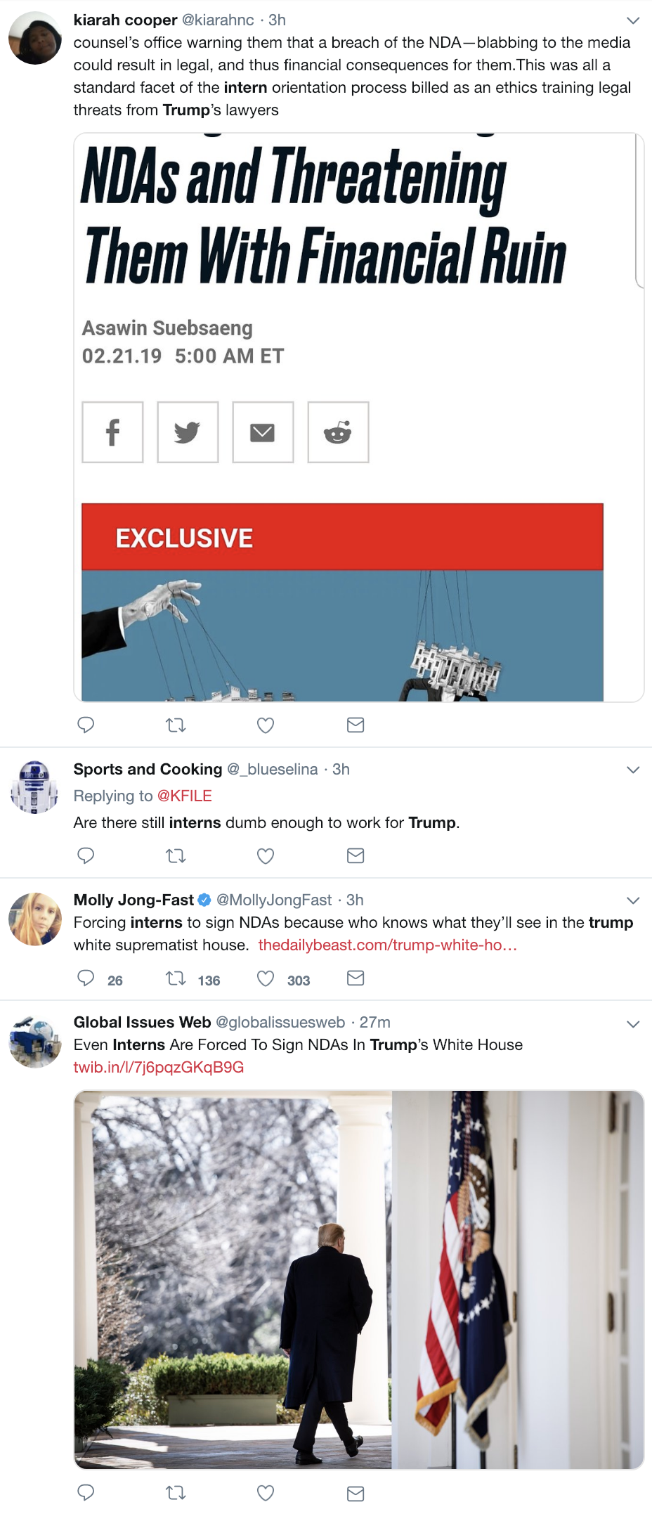Screen-Shot-2019-02-21-at-12.11.55-PM Trump Just Threatened WH Interns' Careers Like A Tiny Tyrant Corruption Crime Donald Trump Hate Speech Politics Top Stories 