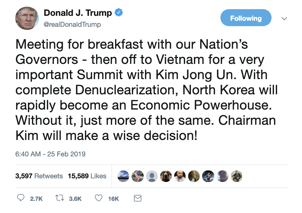 Screen-Shot-2019-02-25-at-7.08.35-AM Trump Rolls Out Of Bed For Multi-Tweet Meltdown Like A Loose Cannon Corruption Crime Domestic Policy Donald Trump Economy Foreign Policy Immigration Politics Racism Refugees Top Stories 