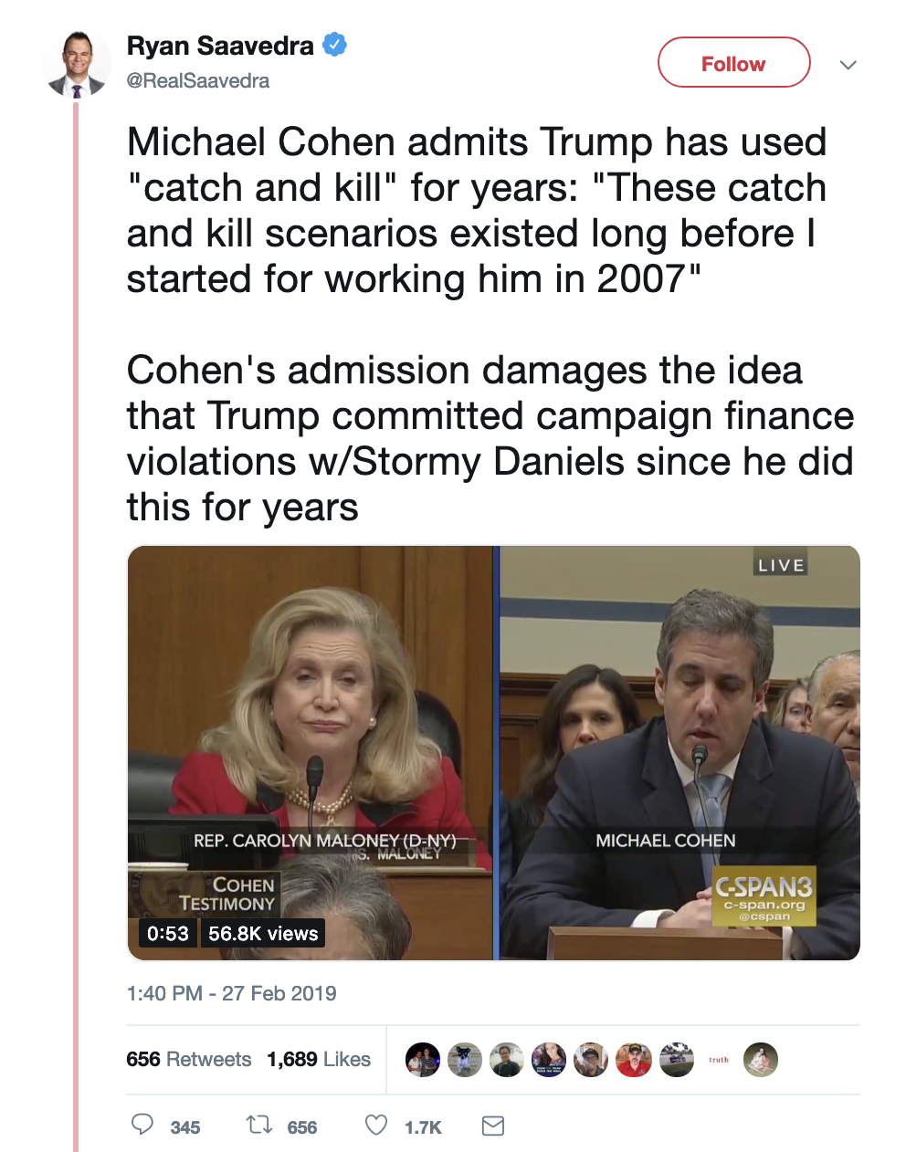 Screen-Shot-2019-02-27-at-2.51.42-PM Stormy Daniels Dramatically Messages Michael Cohen During Hearing (IMAGES) Corruption Crime Donald Trump Election 2016 Mueller Politics Robert Mueller Russia Top Stories 