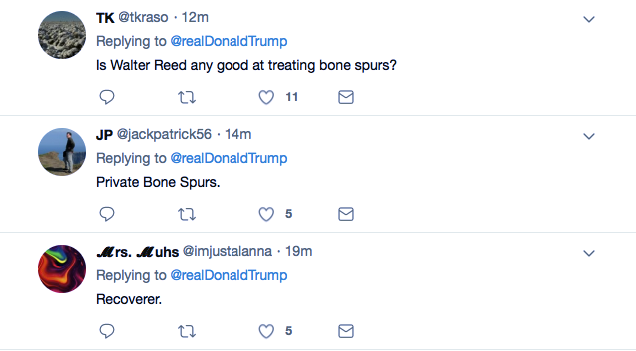Screenshot-at-Feb-09-09-19-26 Trump Tweets At Wounded Soldiers, Twitter Kicks Him In The Bone Spurs Donald Trump Featured Politics Social Media Top Stories 