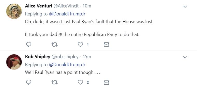 JR4 Don Jr. Goes Ballistic Over Paul Ryan On Twitter Like A Bored Loser Donald Trump Election 2020 Featured Politics Top Stories 