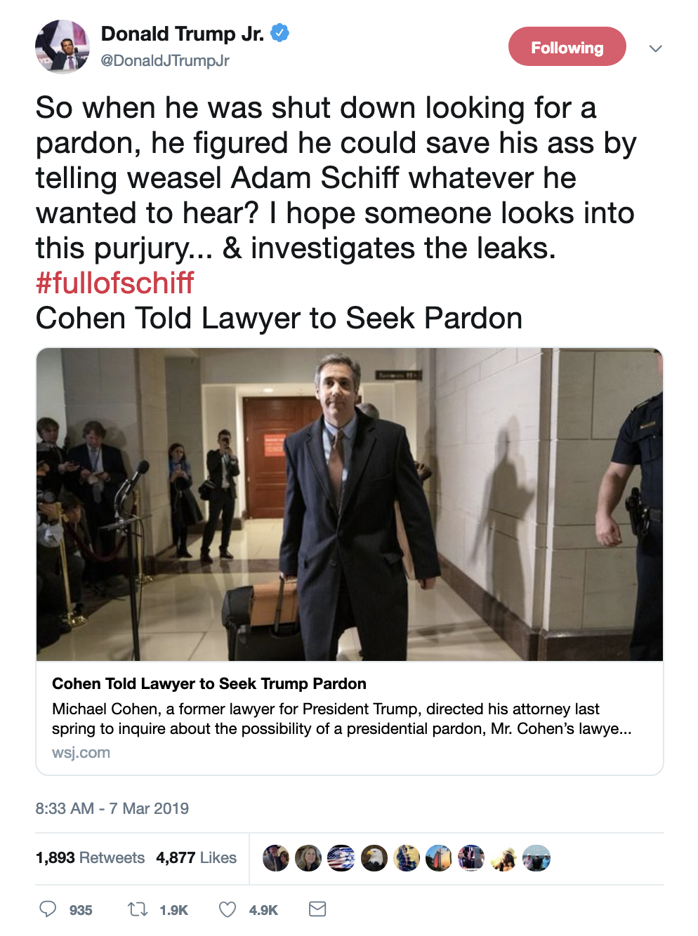 Screen-Shot-2019-03-07-at-1.09.36-PM Trump Jr. Shook Out Of Bed With News That Could Land Him In Prison Corruption Crime Donald Trump Election 2016 Mueller Politics Robert Mueller Russia Top Stories 