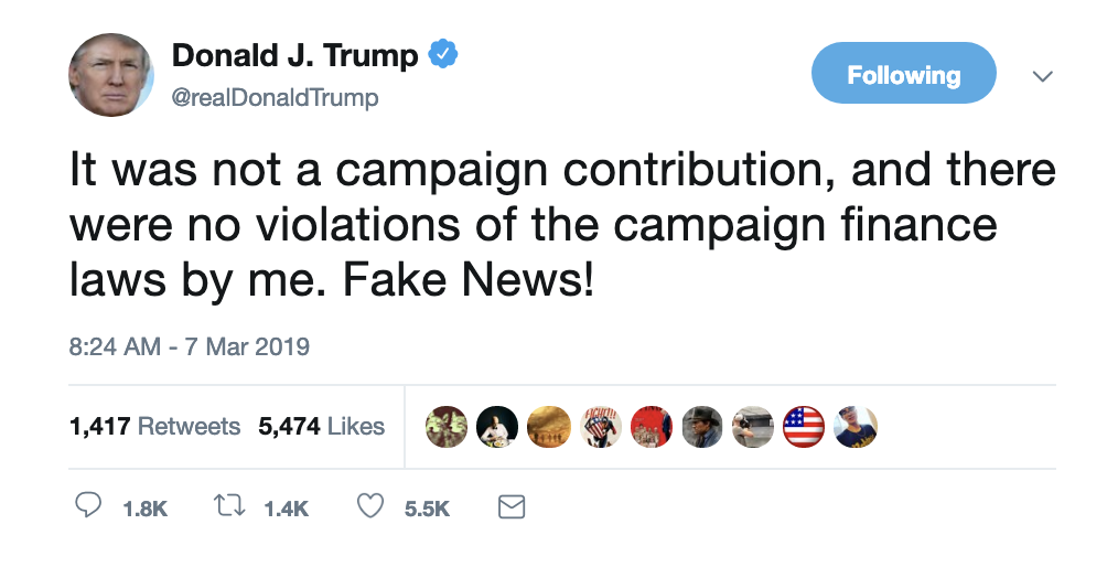 Screen-Shot-2019-03-07-at-8.29.58-AM.png?zoom=2 Trump Tweets Incoherent Thursday Message Like A Soon To Be Chain Ganger Corruption Crime Donald Trump Economy Election 2016 Politics Top Stories 