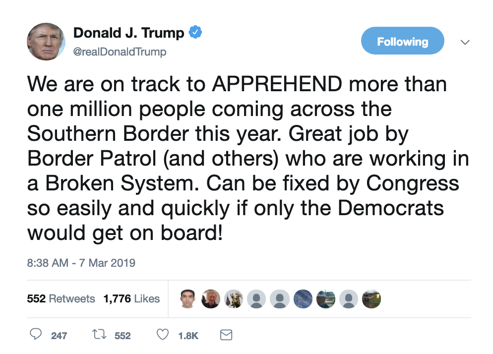 Screen-Shot-2019-03-07-at-8.40.30-AM.png?zoom=2 Trump Tweets Incoherent Thursday Message Like A Soon To Be Chain Ganger Corruption Crime Donald Trump Economy Election 2016 Politics Top Stories 