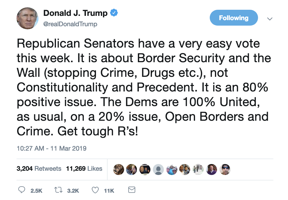 Screen-Shot-2019-03-11-at-10.43.06-AM Trump Delivers Monday AM Tweet-Storm Like An Unemployed Loser Corruption Crime DACA Domestic Policy Donald Trump Immigration Politics Robert Mueller Russia Top Stories 