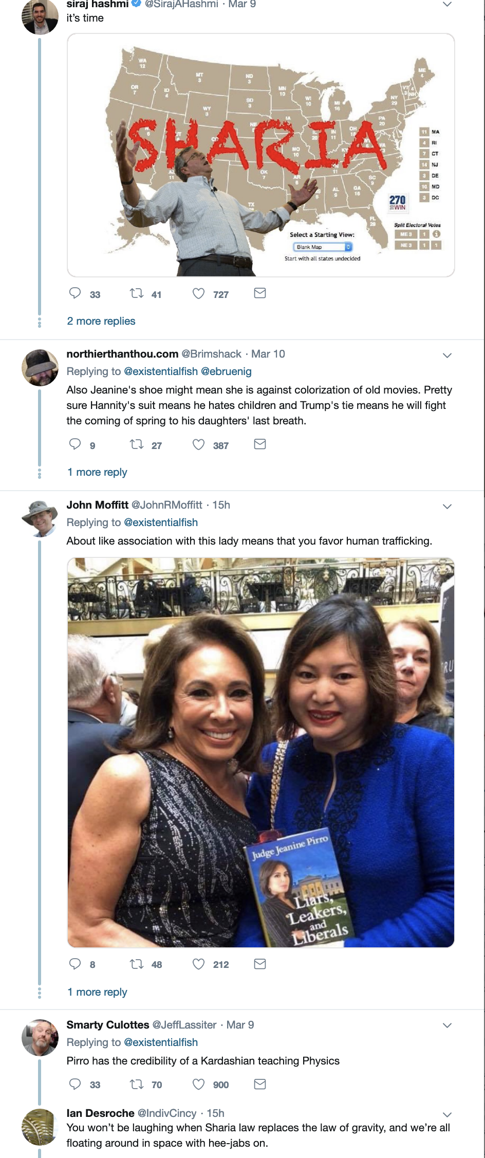 Screen-Shot-2019-03-11-at-8.33.20-AM Muslim 'Fox' Producer Sends Jeanine Pirro Hate-Tweet After Hijab Rant Anti-Semitism Civil Rights Corruption Crime Domestic Policy Donald Trump Election 2018 Hate Speech Politics Religion Top Stories 