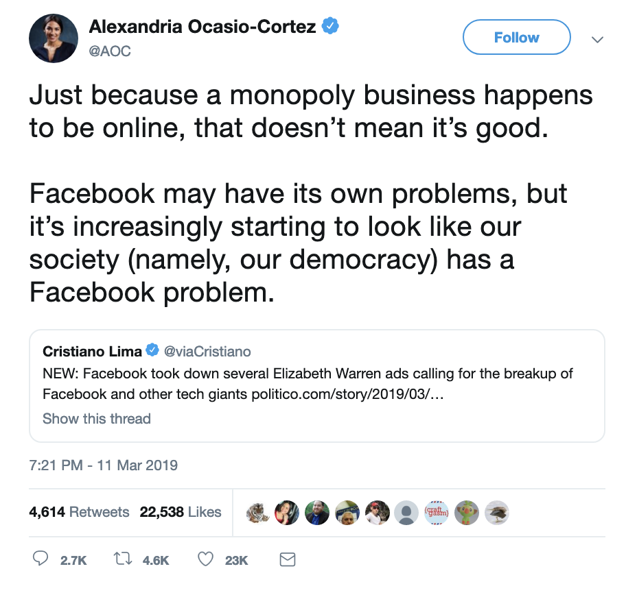 Screen-Shot-2019-03-12-at-1.40.32-PM AOC Goes Full Brilliant On Twitter - GOP Combusts Instantly Corruption Domestic Policy Donald Trump Hate Speech National Security Politics Social Media Top Stories 