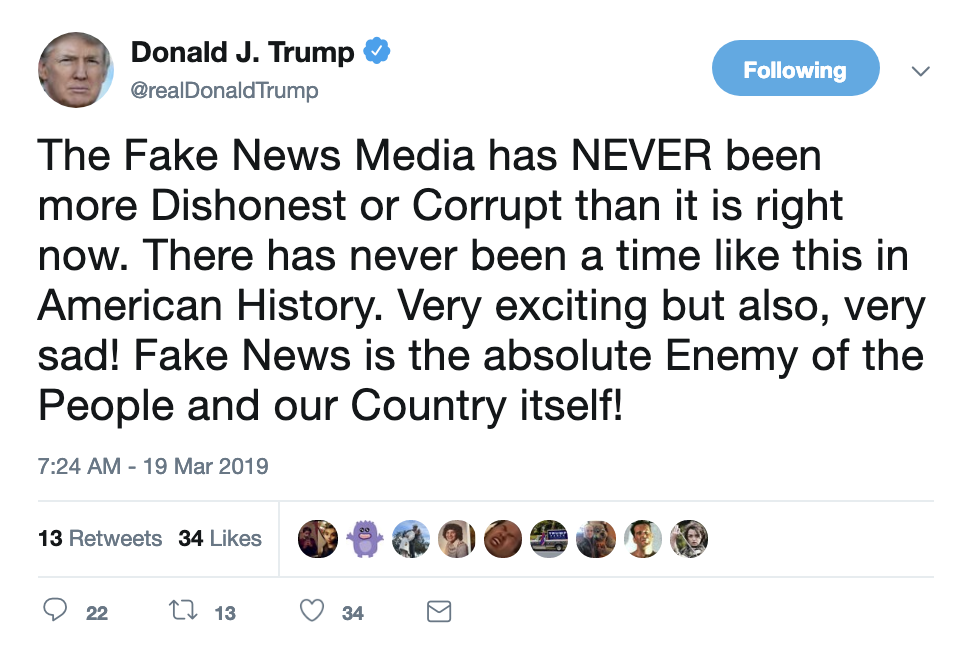 Screen-Shot-2019-03-19-at-7.24.56-AM Trump Spirals Out Of Control In Tuesday AM Twitter Tantrum Attacking Everyone Corruption Crime Donald Trump Media Politics Top Stories 