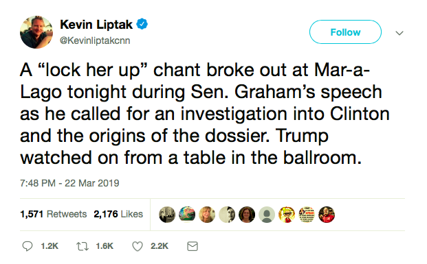 Screen-Shot-2019-03-23-at-9.18.27-AM Graham Parties At Mar-a-Lago, Screams About Hillary To Crowd Donald Trump Featured Hillary Clinton Politics Top Stories Videos 