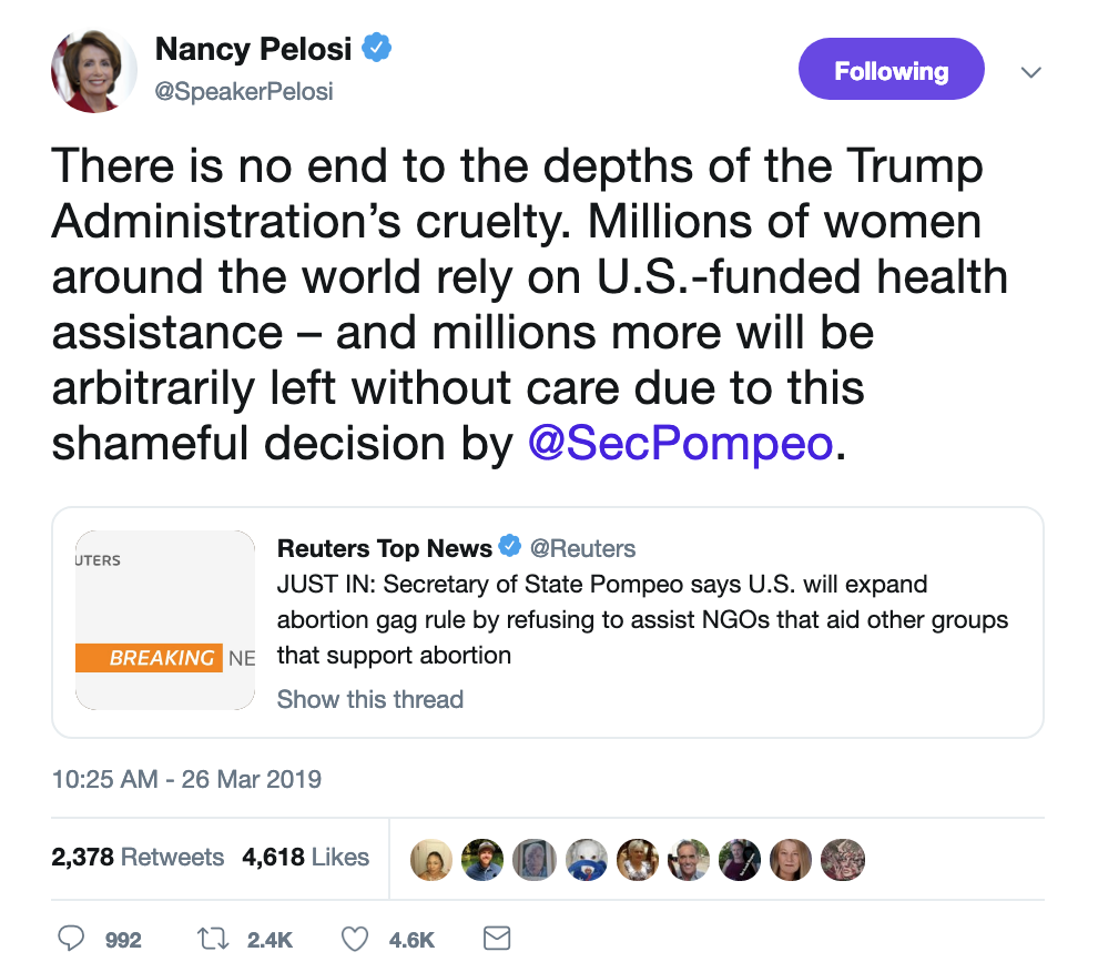 Screen-Shot-2019-03-26-at-11.33.16-AM Pelosi Rips Trump A New One In Tuesday Afternoon Barrage Of Anger Abortion Corruption Crime Domestic Policy Donald Trump Feminism Healthcare Politics Top Stories 