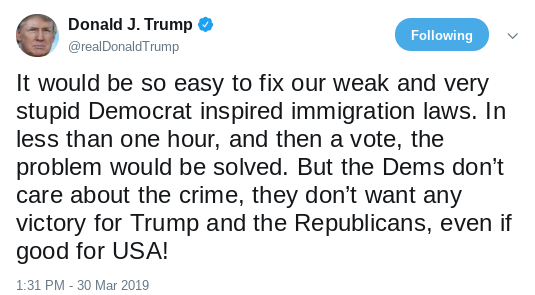 Screenshot-2019-03-30-at-5.50.23-PM Trump Issues New Round Of Threats On Twitter Like A Dictator Donald Trump Politics Social Media Top Stories 