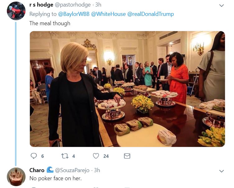 NCAA7 Trump Hosts Basketball Champs For 'Hamberders' & The Response Is Hilarious Donald Trump Featured Sports Top Stories Twitter 