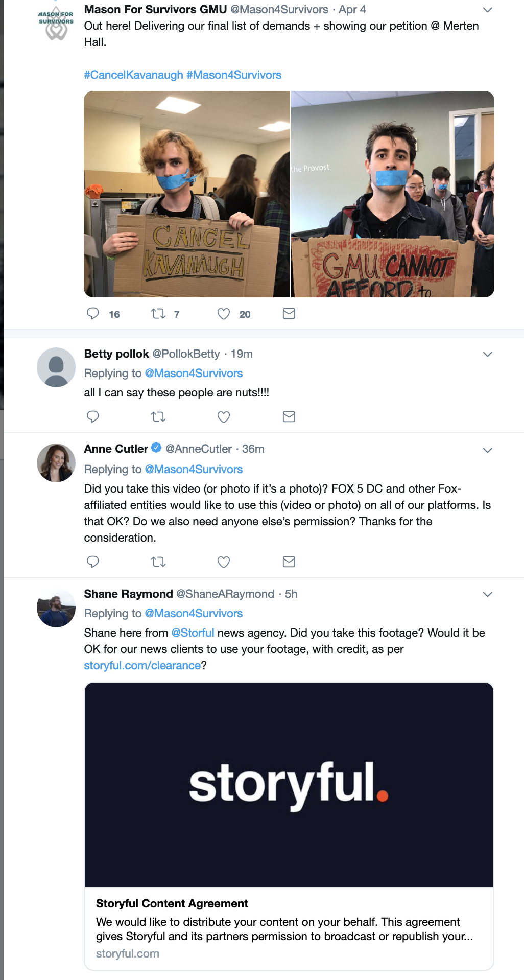 Screen-Shot-2019-04-09-at-12.16.13-PM George Mason University Students Fight To Keep Kavanaugh From Teaching Civil Rights Corruption Crime Feminism Politics Sexual Assault/Rape Top Stories 