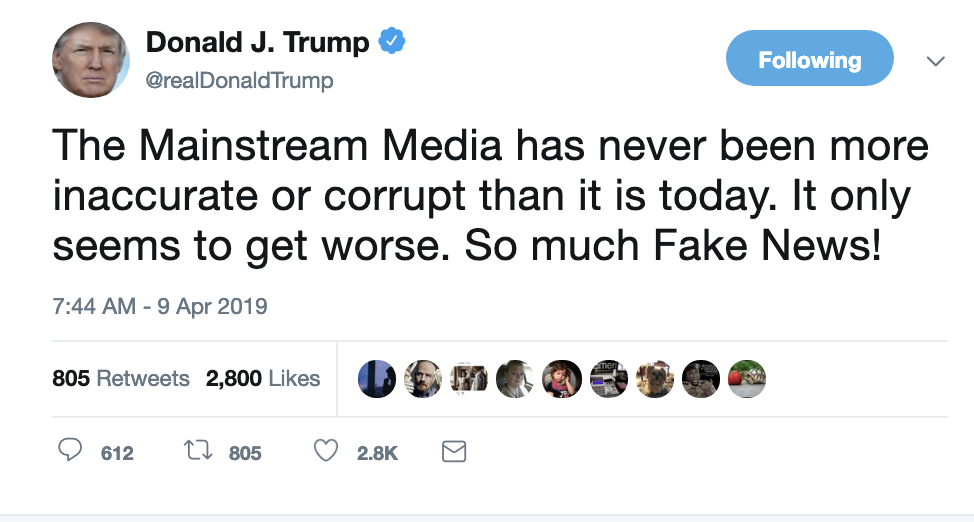 Screen-Shot-2019-04-09-at-7.46.41-AM Trump Wakes In A Tuesday AM Panic, Goes Berserk On Twitter Corruption Crime Donald Trump Economy Foreign Policy Politics Top Stories 
