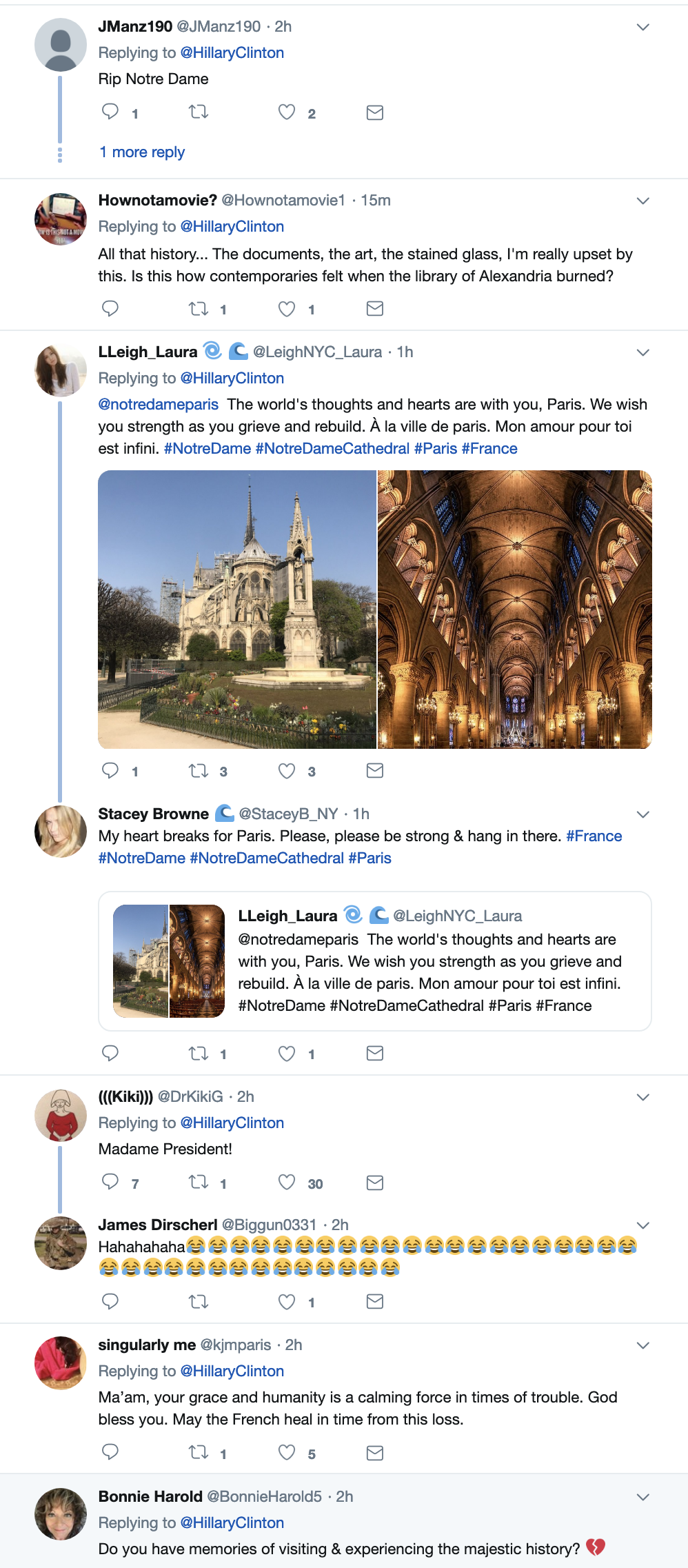 Screen-Shot-2019-04-15-at-4.09.42-PM Hillary Tweets About Notre Dame Cathedral & Trump Goes Full Derp Hillary Clinton History Politics Religion Top Stories 