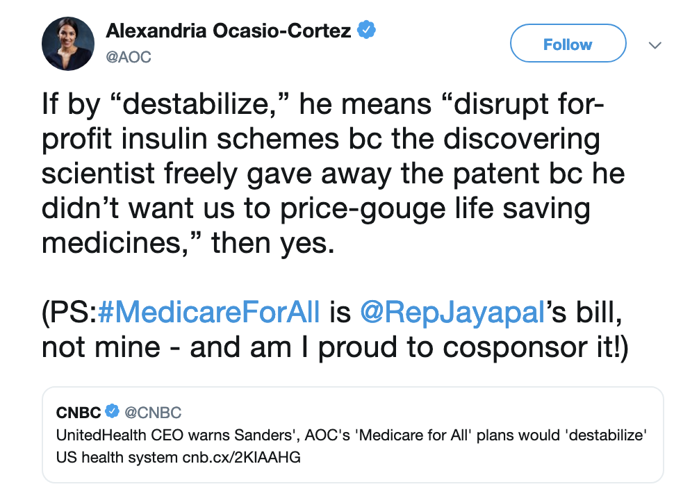 Screen-Shot-2019-04-16-at-3.39.20-PM AOC Backs Bernie Sanders On Twitter & Heads Instantly Explode Corruption Crime Domestic Policy Donald Trump Healthcare Politics Top Stories 