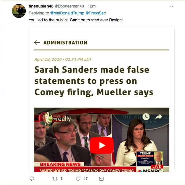 Screen-Shot-2019-04-18-at-2.15.56-PM Trump Tweets Slime-Ball Response To Redacted Mueller Report Donald Trump Featured Mueller Politics Robert Mueller Top Stories 