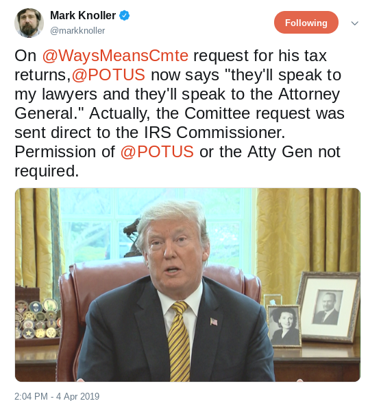 Screenshot-2019-04-04-at-6.16.13-PM Trump Has Angry Meltdown In Response To Dems' Tax Return Request Corruption Donald Trump Politics Top Stories 