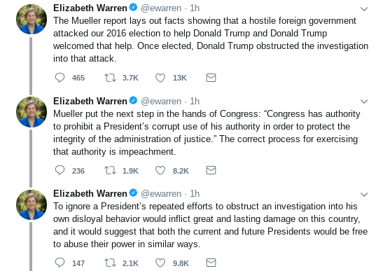 Screenshot-2019-04-19-at-5.31.39-PM Liz Warren Makes Dramatic Friday Impeachment Pronouncement Corruption Donald Trump Politics Social Media Top Stories 
