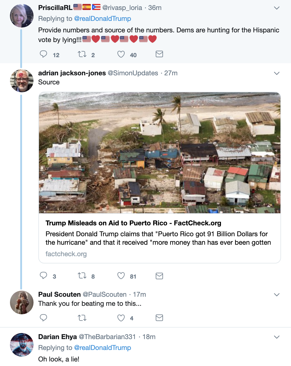 Screen-Shot-2019-05-06-at-9.28.09-AM1 Trump Tweets Puerto Rico Lies & Gets Stomped Out Instantly Corruption Crime Donald Trump Fact-Checker Natural Disaster Politics Racism Refugees Social Media Top Stories 