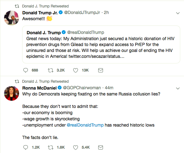 Screen-Shot-2019-05-09-at-10.05.28-PM Trump's Thursday Night Twitter Feed A Scattered Mess Of Lies & Deflections Donald Trump Featured Politics Social Media Top Stories Twitter 