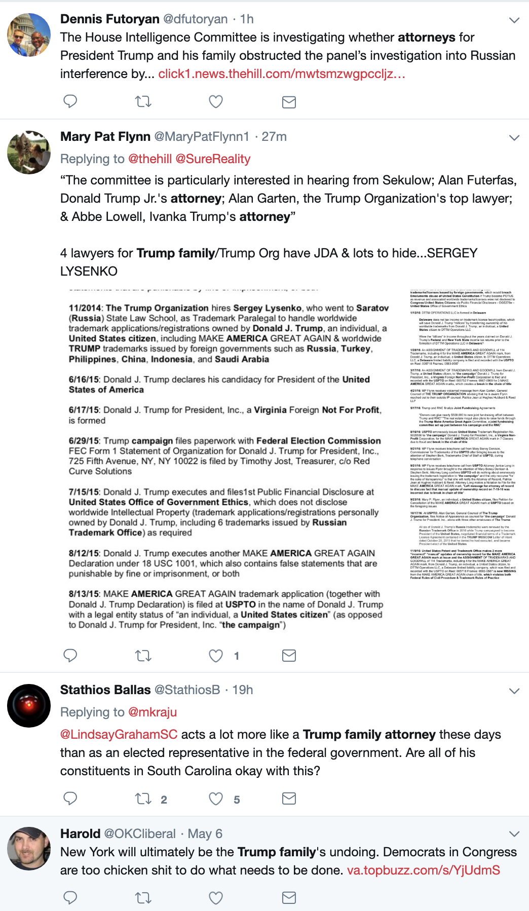 Screen-Shot-2019-05-14-at-4.55.03-PM Trump Family Attorneys Busted For Obstruction Of Justice Corruption Crime Donald Trump Election 2016 Investigation Mueller Politics Robert Mueller Russia Top Stories 