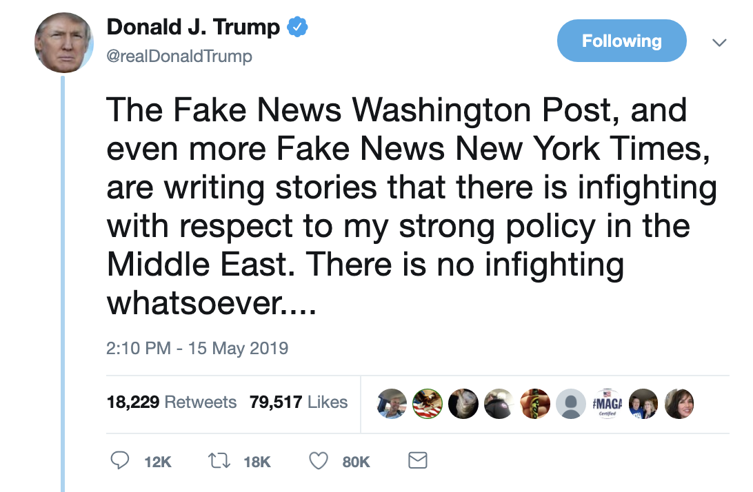 Screen-Shot-2019-05-16-at-7.42.35-AM Trump Jumps Out Of Bed To Lash Out At Americans On Twitter Corruption Crime Donald Trump Election 2020 Foreign Policy Military Politics Top Stories 