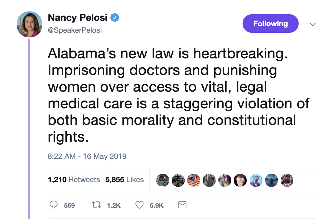 Screen-Shot-2019-05-16-at-9.30.15-AM Pelosi Delivers Heroic Twitter Barrage That Has The GOP Weeping Abortion Child Abuse Corruption Crime Feminism Politics Top Stories 