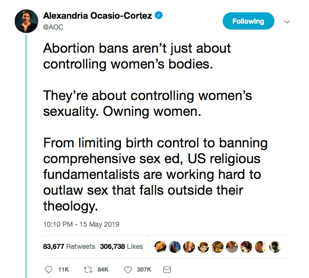 Screen-Shot-2019-05-17-at-11.58.05-AM AOC Breaks Down What Abortion Bans Are Really About - Twitter Explodes Abortion Featured Politics Sexism Top Stories Twitter 