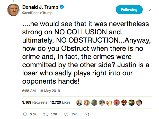 Screen-Shot-2019-05-19-at-10.34.29-AM Trump Publicly Explodes At GOP Ally During Deranged Sunday Meltdown Donald Trump Featured Impeachment Politics Top Stories 