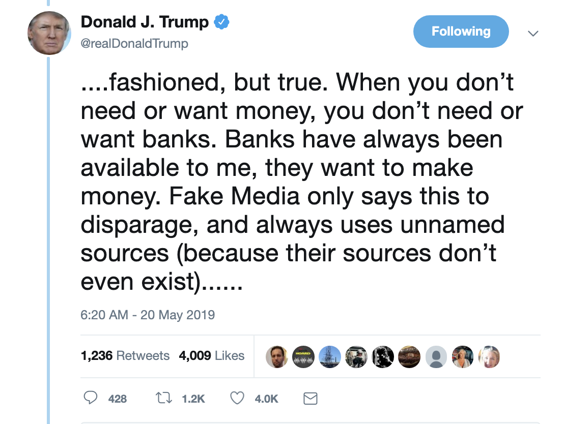 Screen-Shot-2019-05-20-at-7.08.37-AM Trump Wakes In Impeachment Panic, Posts 7 Tweets Back-To-Back Corruption Crime Donald Trump Election 2020 Investigation Media Politics Top Stories 