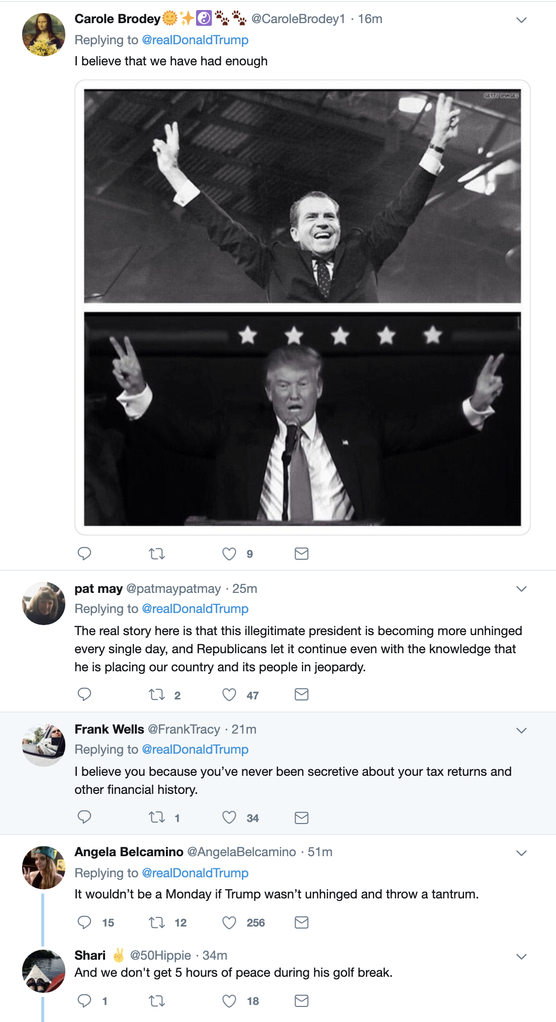Screen-Shot-2019-05-20-at-7.15.39-AM Trump Wakes In Impeachment Panic, Posts 7 Tweets Back-To-Back Corruption Crime Donald Trump Election 2020 Investigation Media Politics Top Stories 
