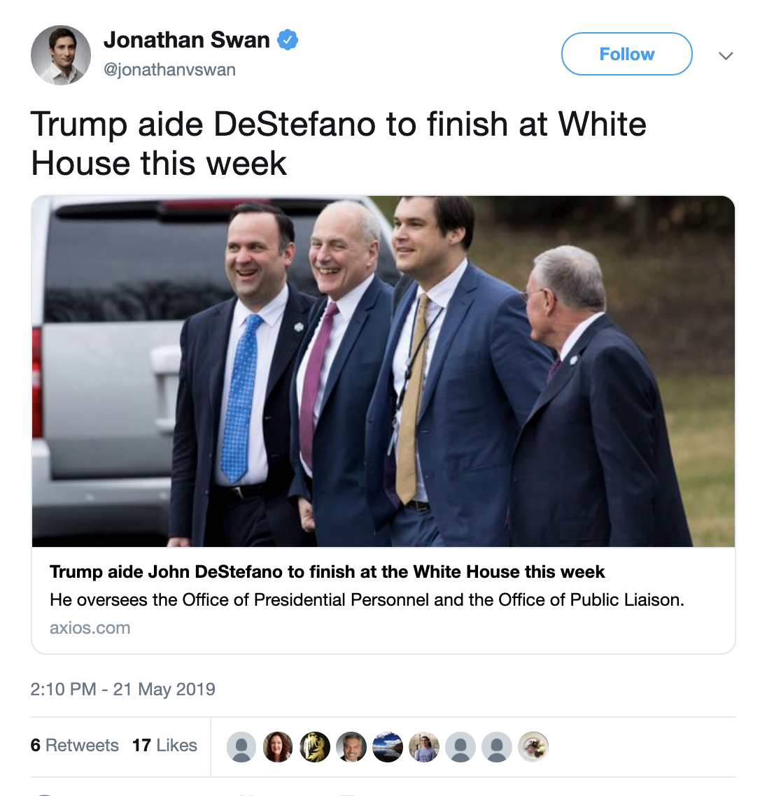 Screen-Shot-2019-05-21-at-4.19.43-PM Senior WH Aide Leaving Job, Posts Seemingly Forced Tweet Corruption Crime Domestic Policy Donald Trump Politics Top Stories 