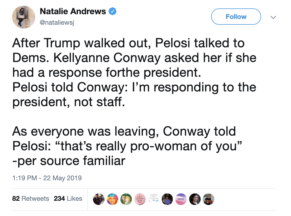 Screen-Shot-2019-05-22-at-3.16.21-PM Kellyanne Conway Wildly Confronts Pelosi & Nancy Wins Again Corruption Crime Domestic Policy Donald Trump Politics Top Stories 