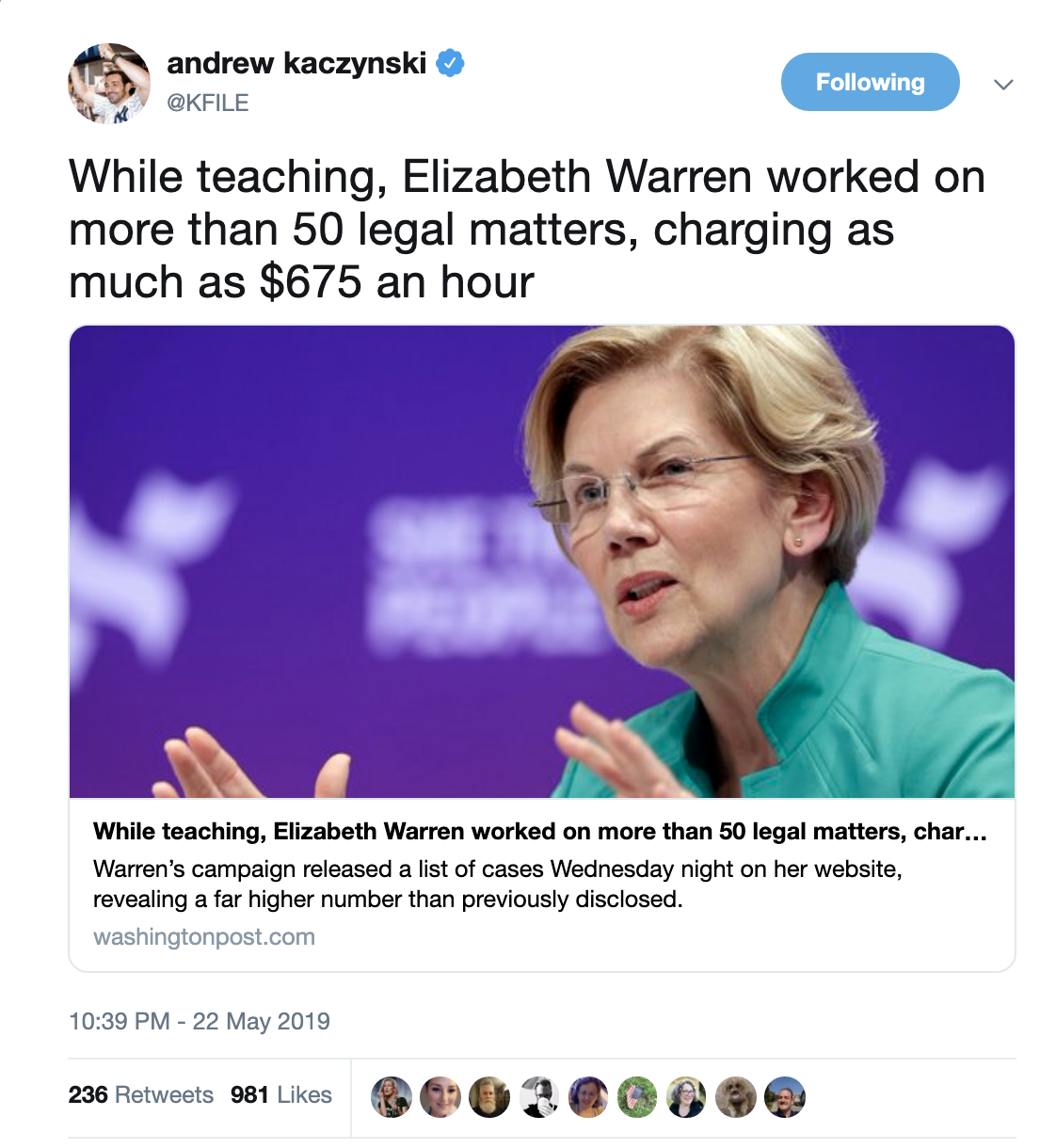 Screen-Shot-2019-05-23-at-8.36.49-AM AOC Goes Hard For Her Girl Liz Warren & Conservatives Are Spinning Corruption Crime Donald Trump Election 2016 Election 2018 Election 2020 Feminism Me Too Politics Top Stories Women's Rights 
