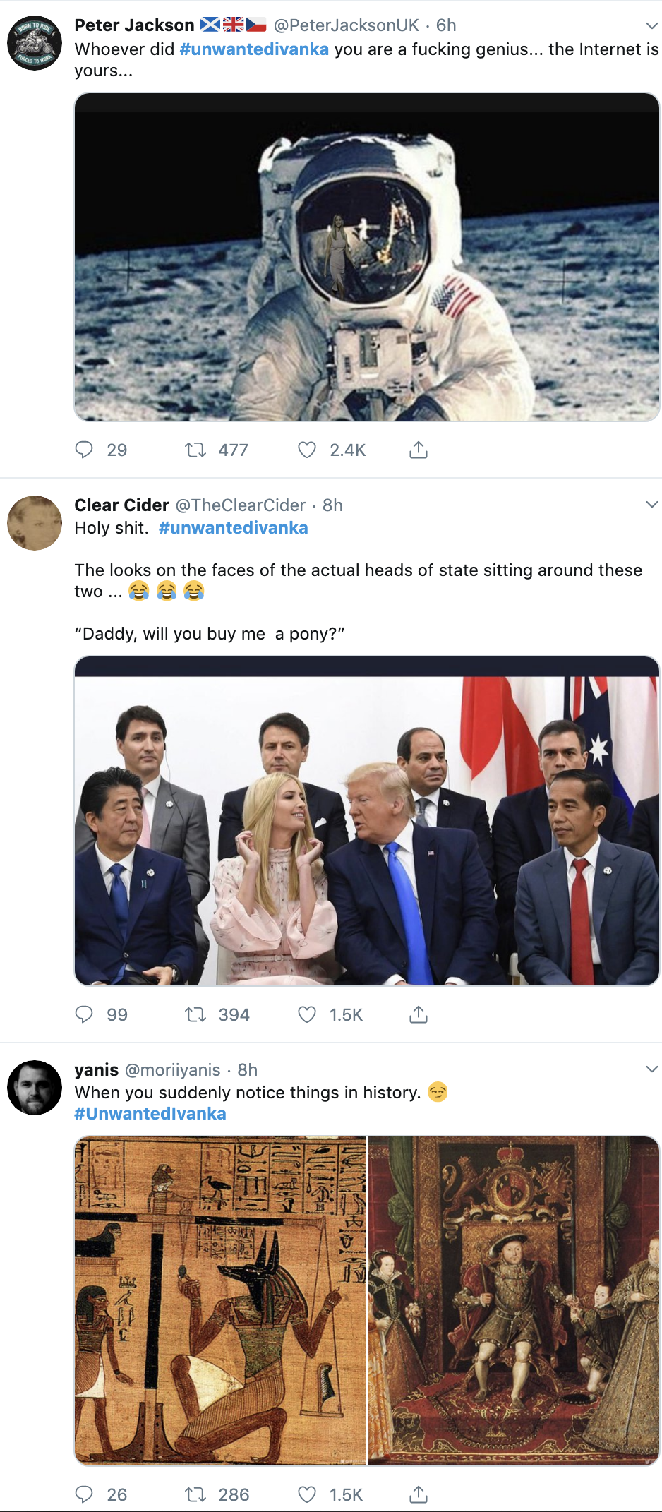 Screen-Shot-2019-07-01-at-9.29.37-AM Ivanka Meme-Mocked After Playing Pretend At G20 Summit (IMAGES) Corruption Crime Donald Trump Foreign Policy Politics Top Stories 