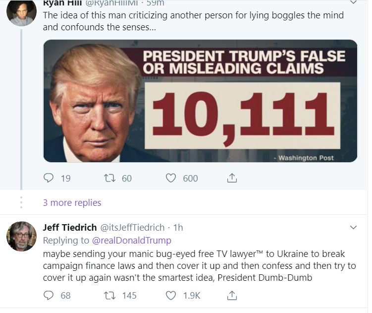Crazy3 Trump Erupts Into 7-Tweet Sunday Night Panic Attack Donald Trump Featured Impeachment Media Top Stories Twitter 