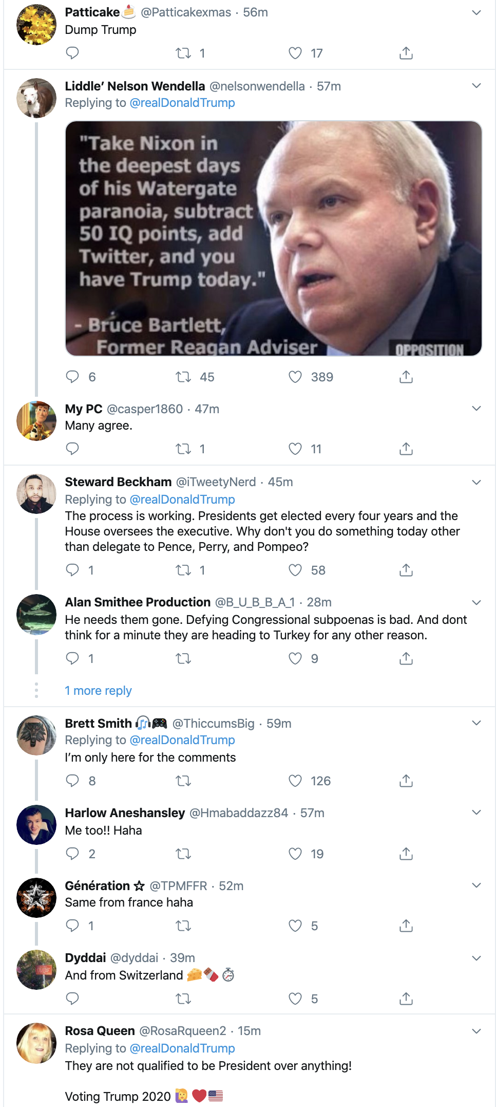 7f5ec9de-screen-shot-2019-10-16-at-7.10.40-am Trump Has 5-Tweet Wednesday Morning Meltdown Over Dem Debate Corruption Crime Domestic Policy Donald Trump Economy Election 2016 Election 2020 Featured Foreign Policy Impeachment Investigation Media Military National Security Politics Russia Top Stories 