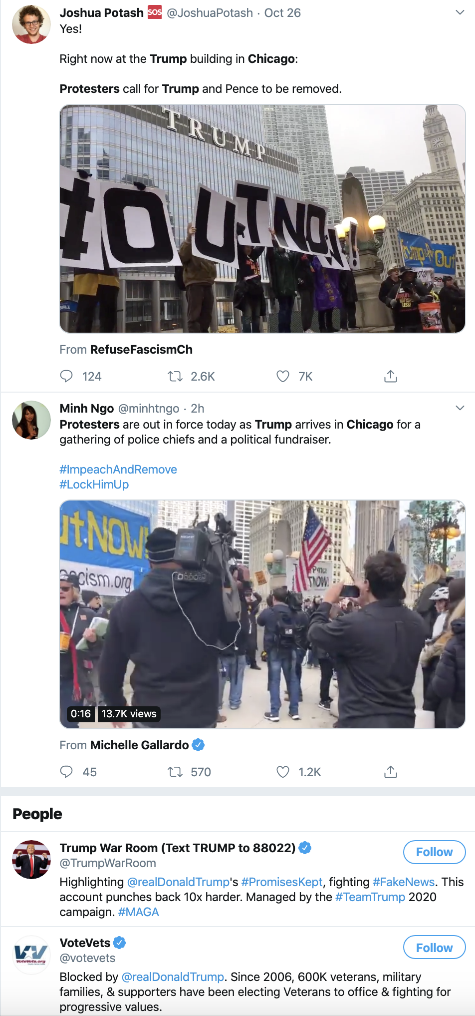 Screen-Shot-2019-10-28-at-2.27.16-PM Protestors Swarm Trump Tower Chicago To Disrupt Monday Visit Activism Corruption Domestic Policy Election 2016 Election 2020 Featured Impeachment Investigation Mueller Politics Protest Top Stories 