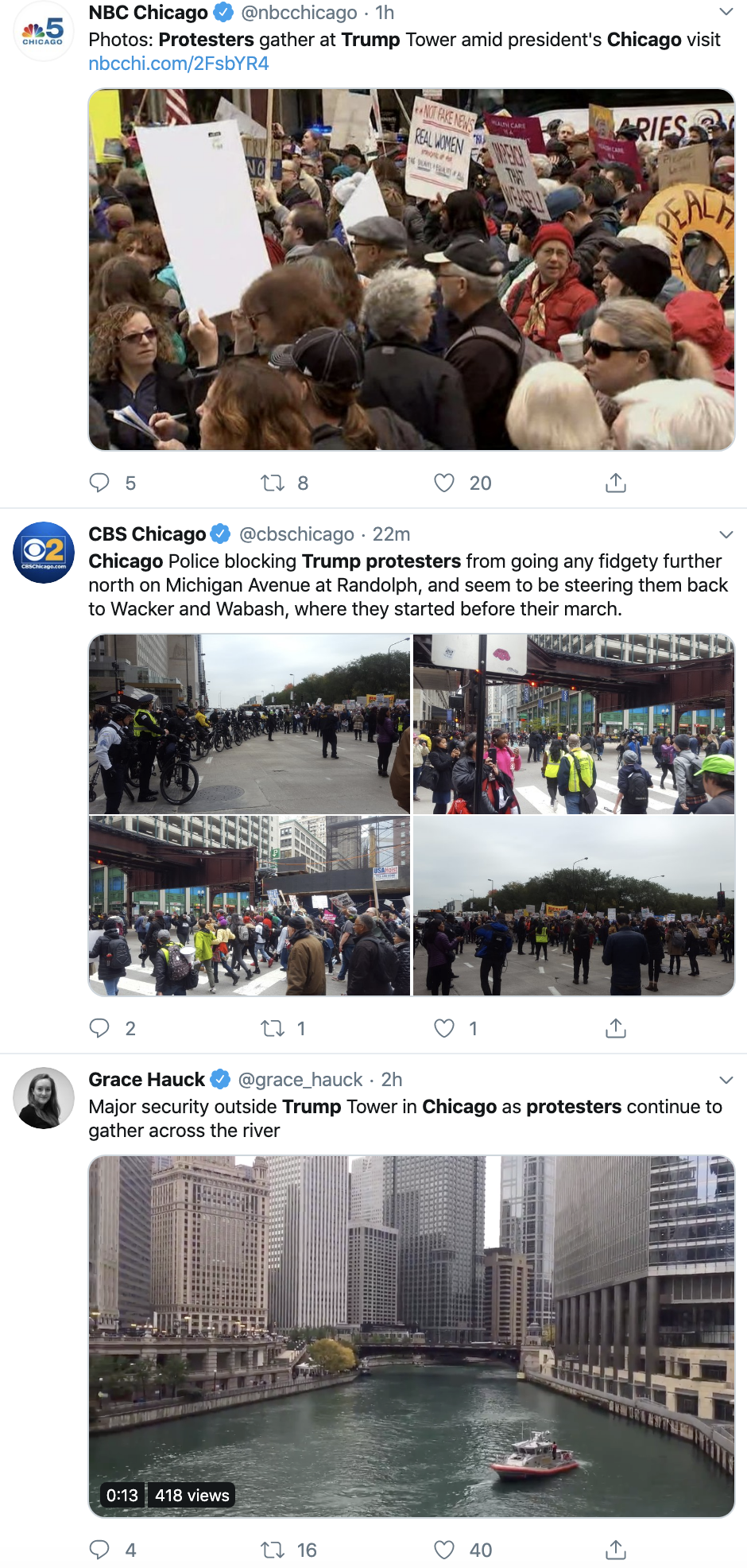 Screen-Shot-2019-10-28-at-2.28.01-PM Protestors Swarm Trump Tower Chicago To Disrupt Monday Visit Activism Corruption Domestic Policy Election 2016 Election 2020 Featured Impeachment Investigation Mueller Politics Protest Top Stories 