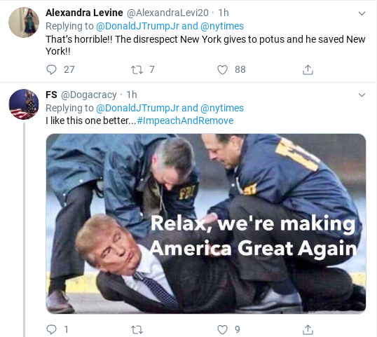 Screenshot-2019-10-18-at-10.46.27-AM Trump Jr. Tweets Whiny Friday Response To Protestors & Regrets It Fast Donald Trump Politics Social Media Top Stories 